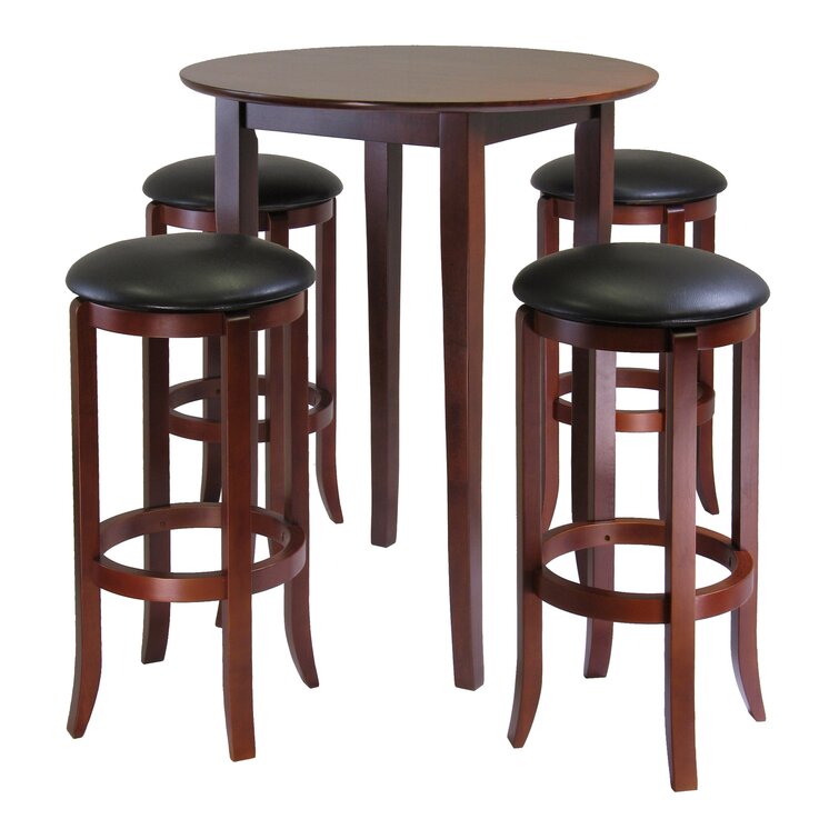 Pub table with online four chairs